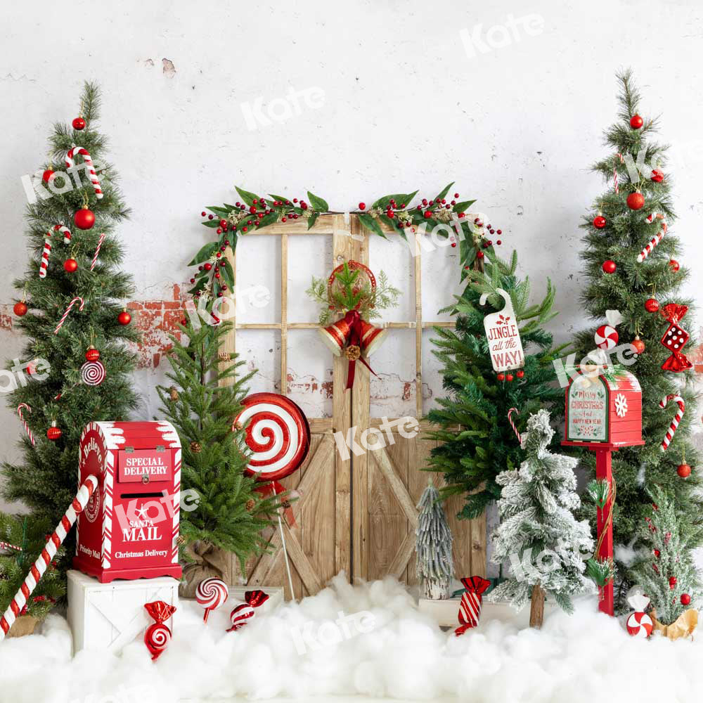 Kate Winter Christmas Tree Snow Backdrop Designed by Emetselch -UK