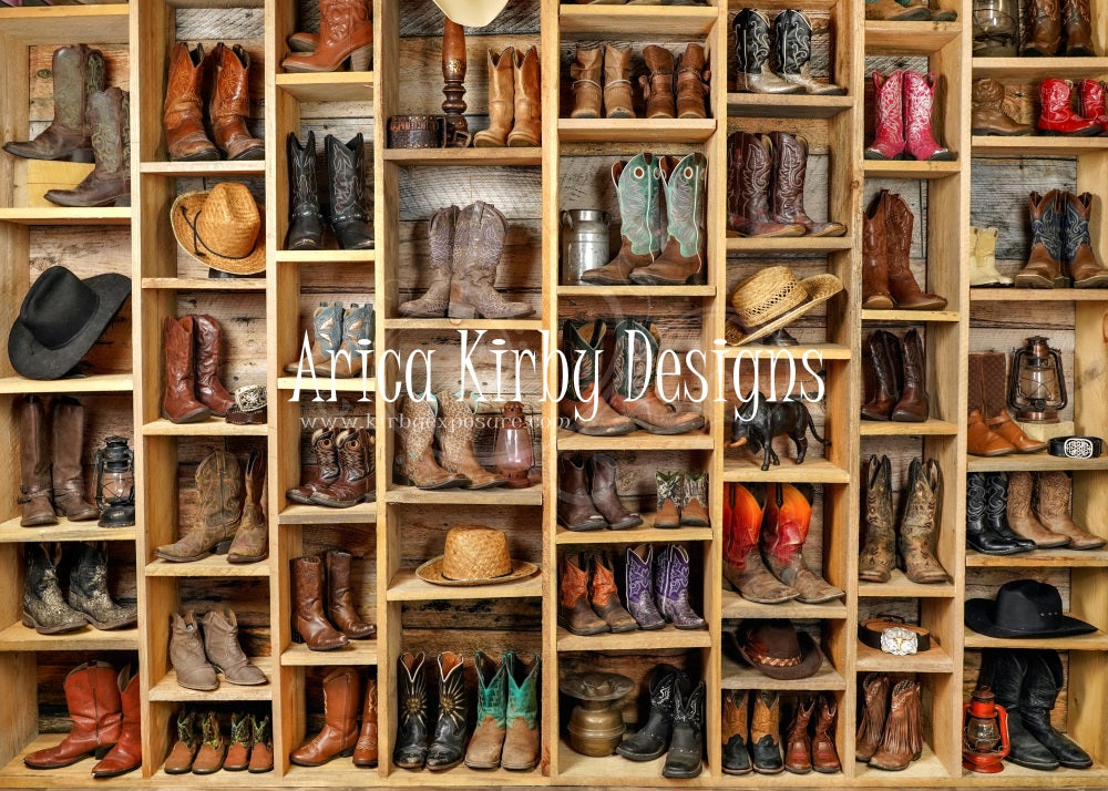 Kate Cowboy Boots Backdrop designed by Arica Kirby -UK