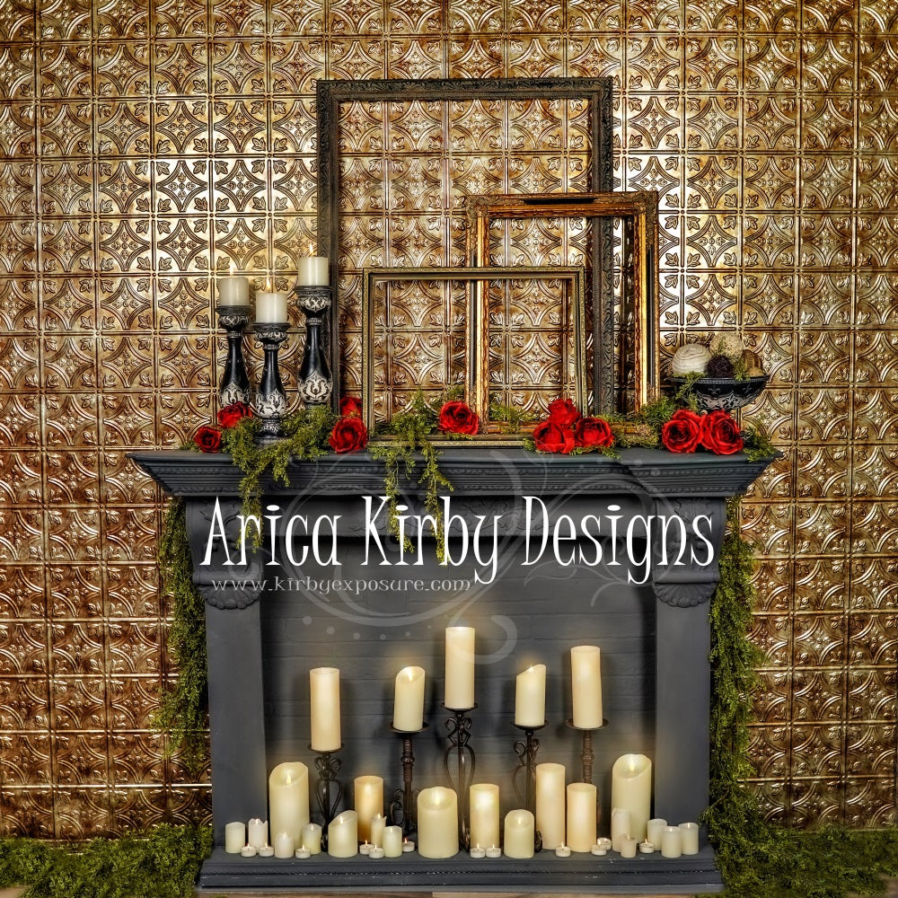 Kate Boudie Fireplace Backdrop designed by Arica Kirby -UK