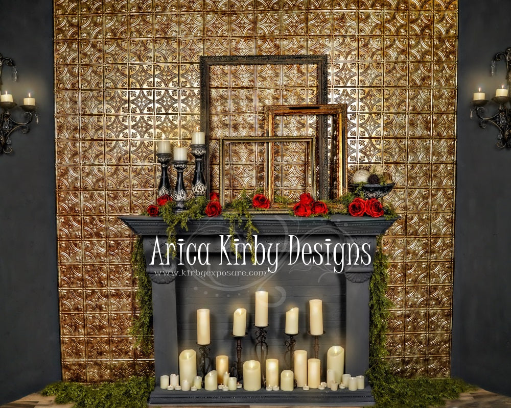 Kate Boudie Fireplace Backdrop designed by Arica Kirby -UK