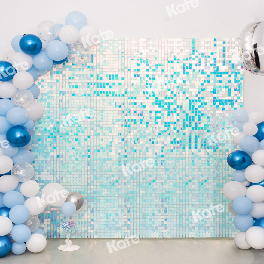 Kate Blue Balloons Shiny Party Backdrop Designed by Emetselch -UK