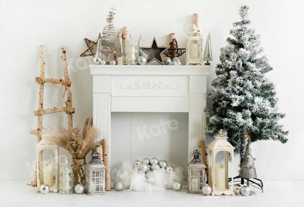 Kate Christmas Backdrop Fireplace Tree Designed by Emetselch -UK