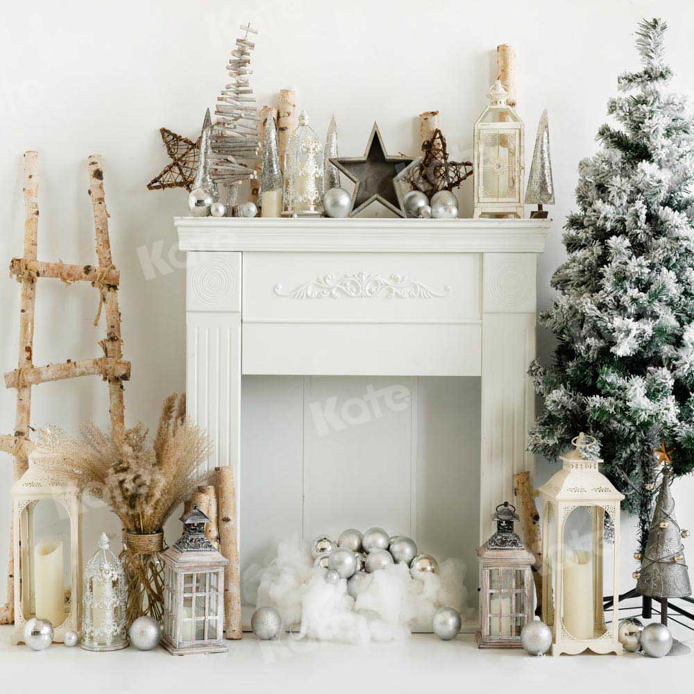 Kate Christmas Backdrop Fireplace Tree Designed by Emetselch -UK