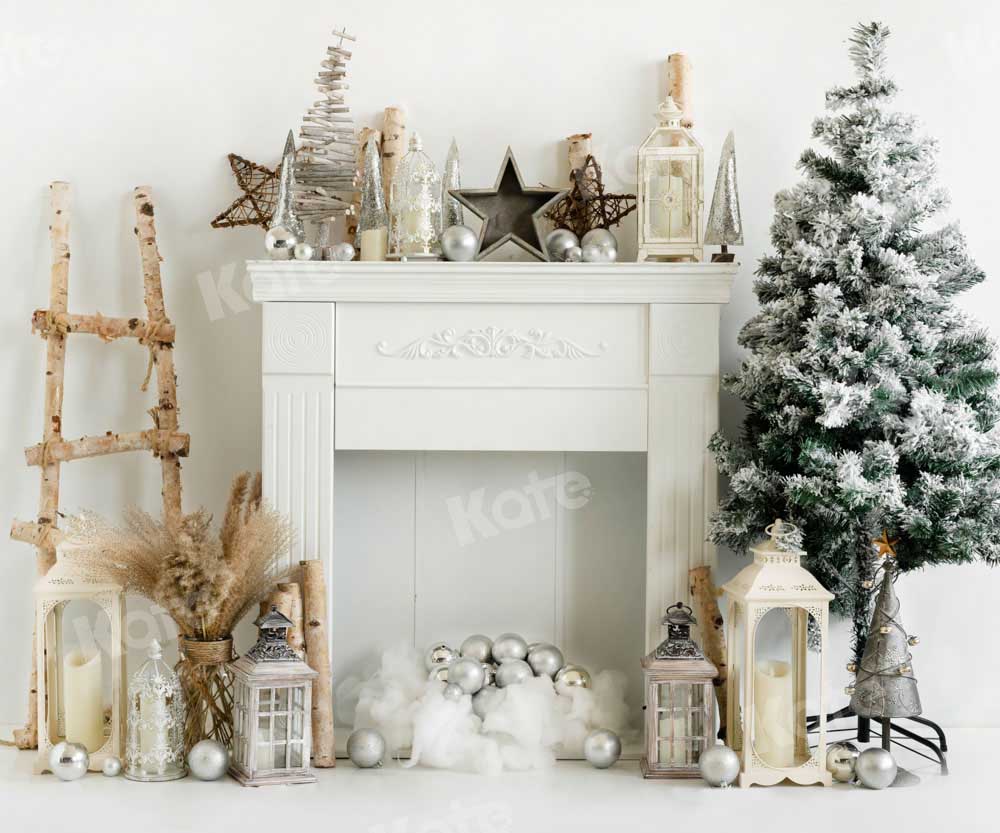 Kate Christmas Backdrop Fireplace Tree Designed by Emetselch -UK