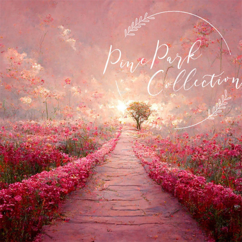 Kate Pink Floral Dream Path Backdrop Designed By Pine Park Collection -UK