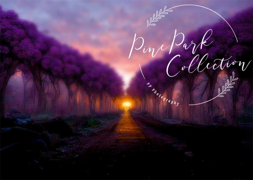 Kate Purple Royal Orchard Backdrop Designed By Pine Park Collection -UK