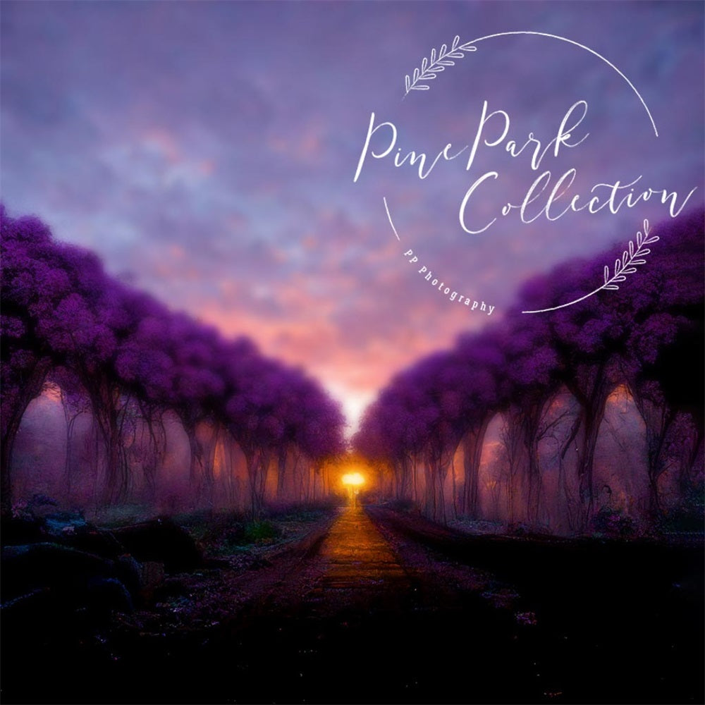 Kate Purple Royal Orchard Backdrop Designed By Pine Park Collection -UK