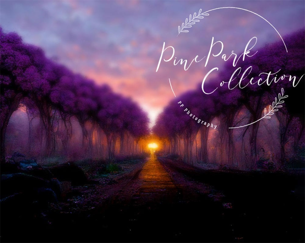 Kate Purple Royal Orchard Backdrop Designed By Pine Park Collection -UK