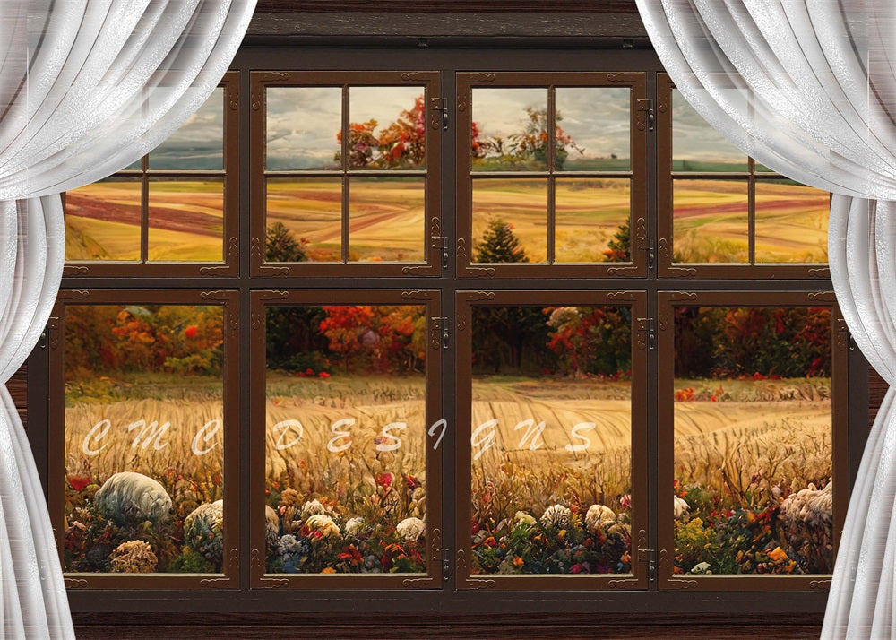 Kate Autumn Window View Backdrop Designed By Candice Compton