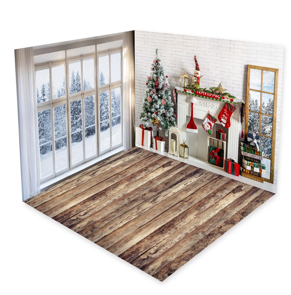 Kate Winter Christmas Fireplace Room Set -UK