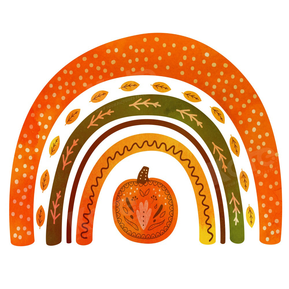 Kate Autumn Pumpkin Rainbow Backdrop for Photography -UK