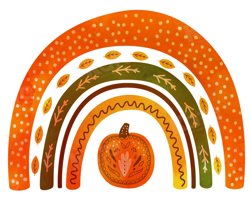 Kate Autumn Pumpkin Rainbow Backdrop for Photography -UK