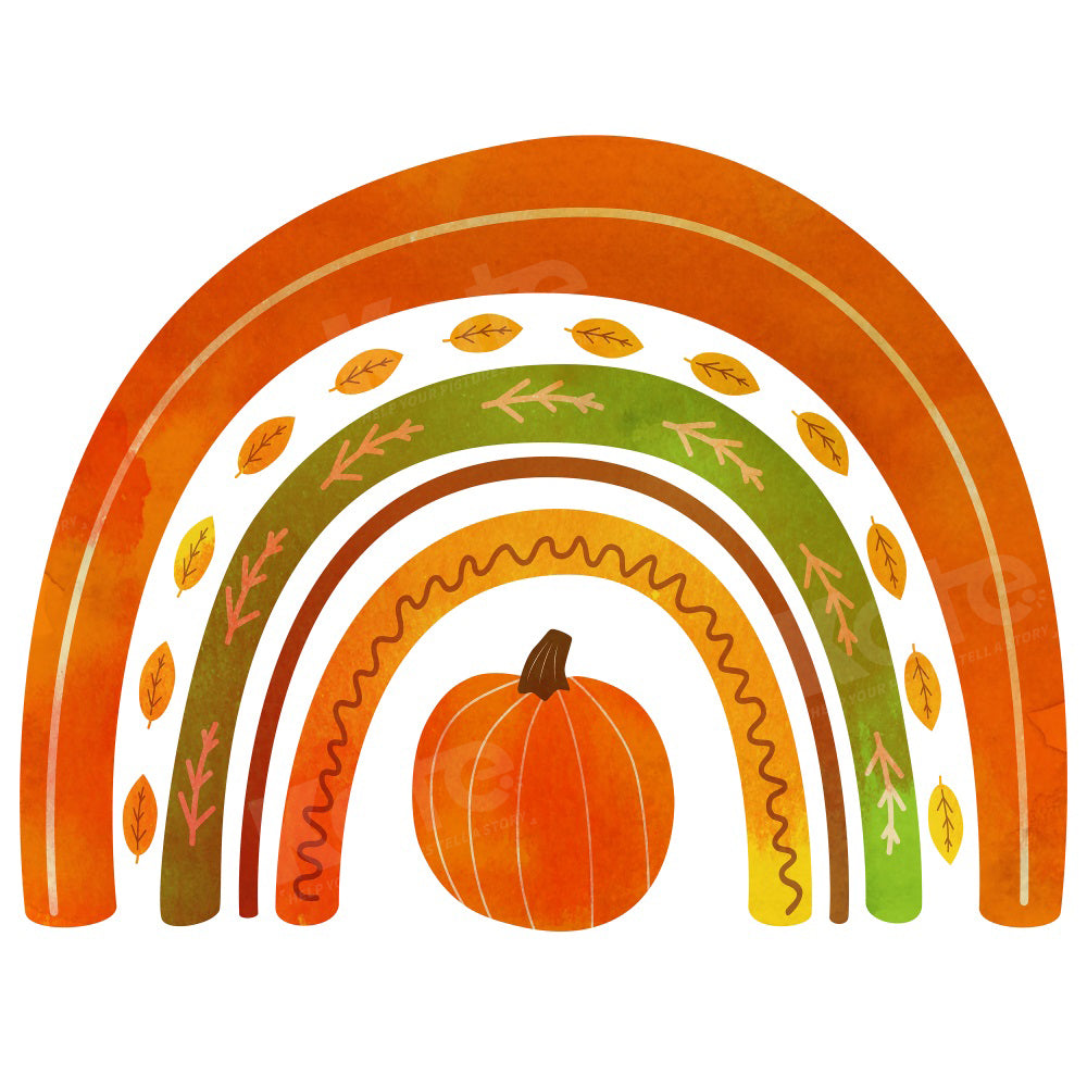 Kate Autumn Pumpkin Rainbow Backdrop for Photography -UK