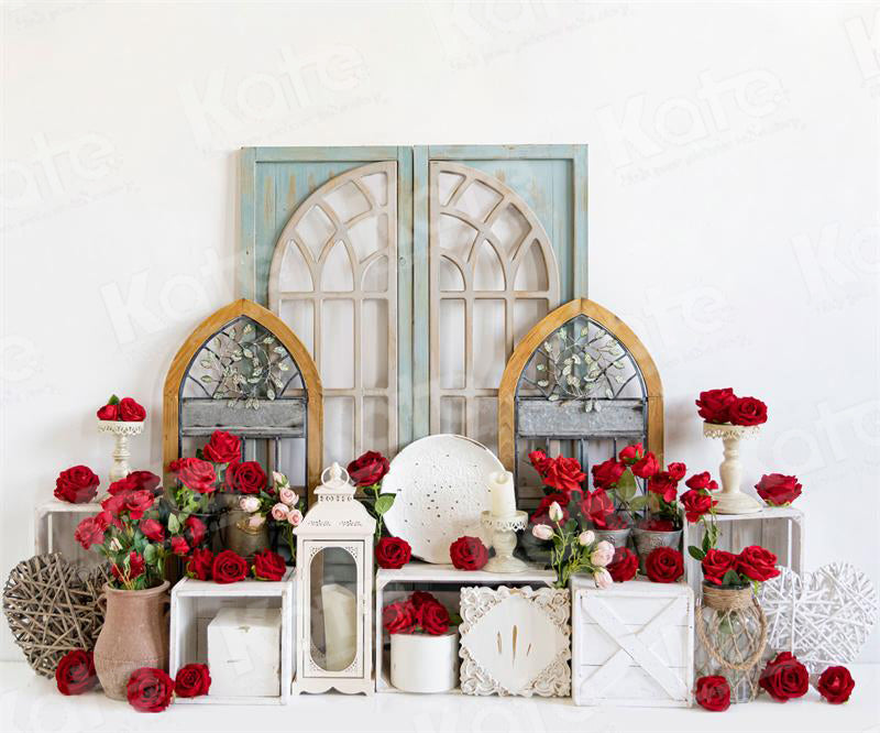 Kate Valentine's Day Rose Garden Backdrop for Photography -UK