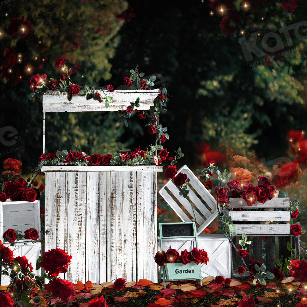Kate Valentine's Day Rose Night Backdrop for Photography -UK