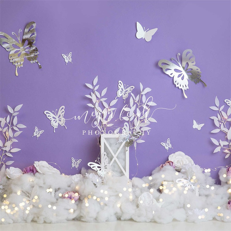 Kate Icy Butterfly Purple Backdrop Designed by Megan Leigh Photography -UK