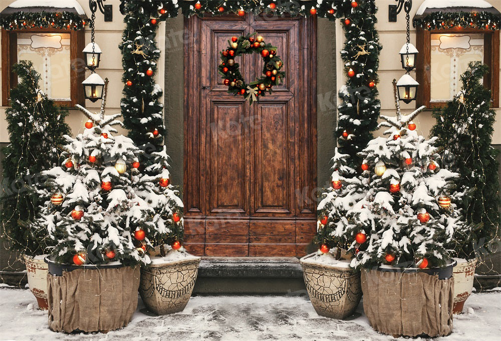 Kate Christmas Tree Arch Yard Backdrop for Photography -UK