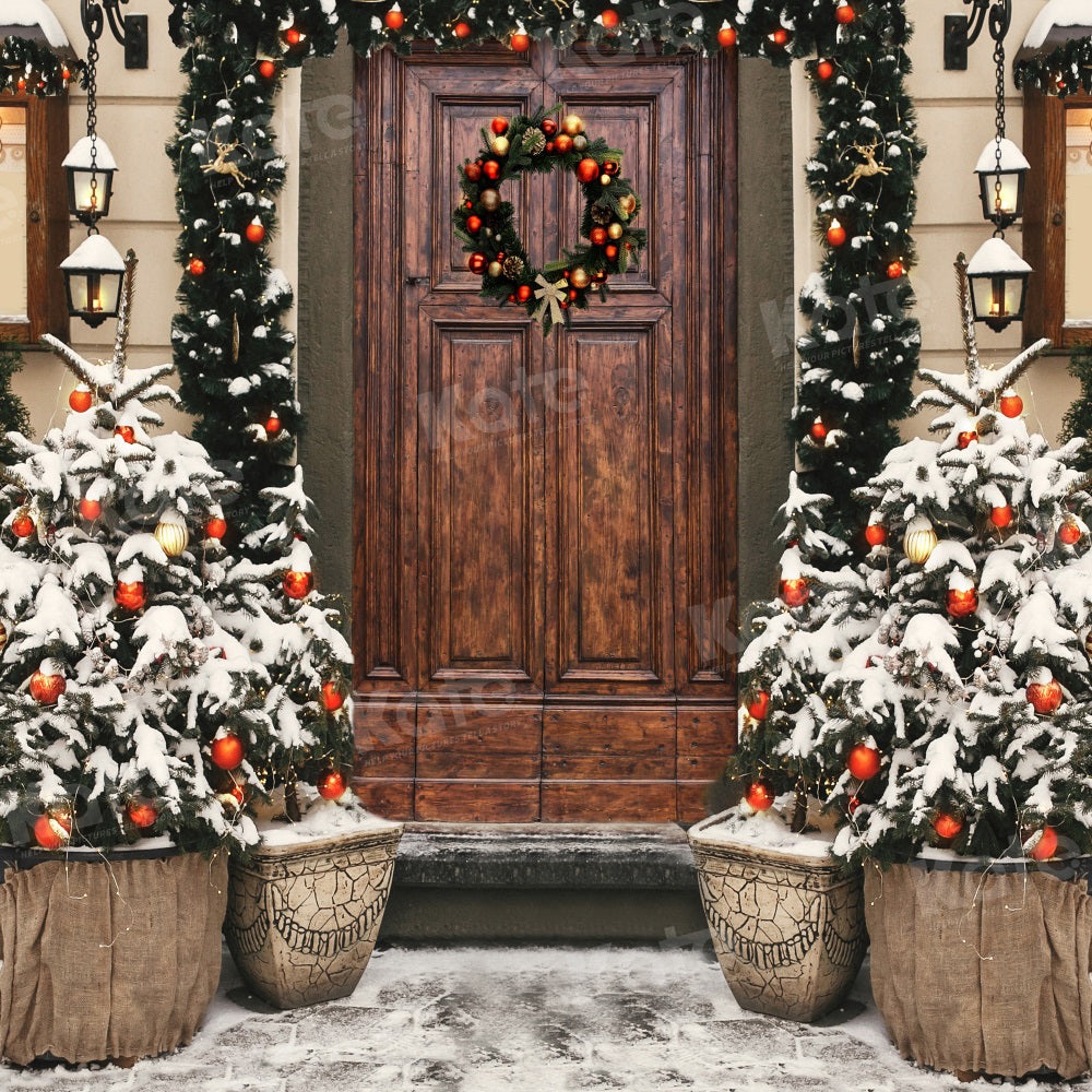 Kate Christmas Tree Arch Yard Backdrop for Photography -UK