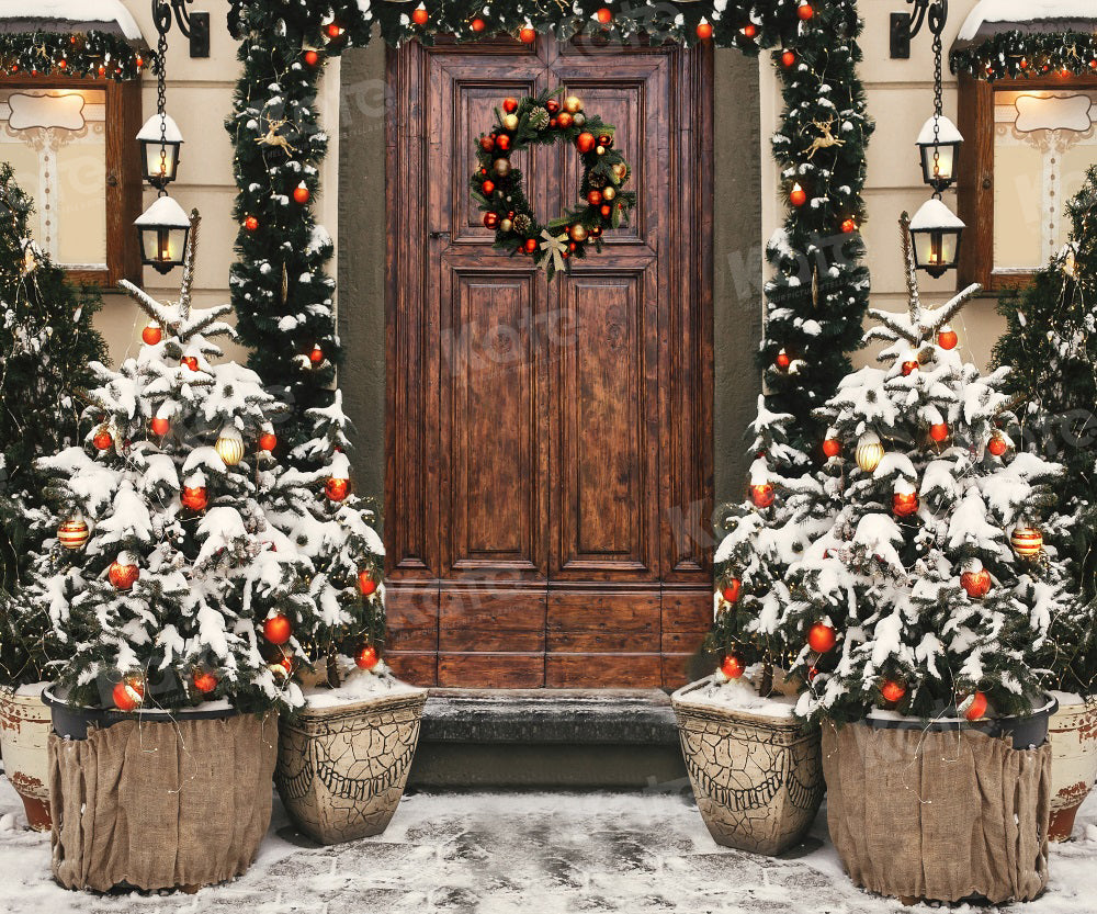 Kate Christmas Tree Arch Yard Backdrop for Photography -UK