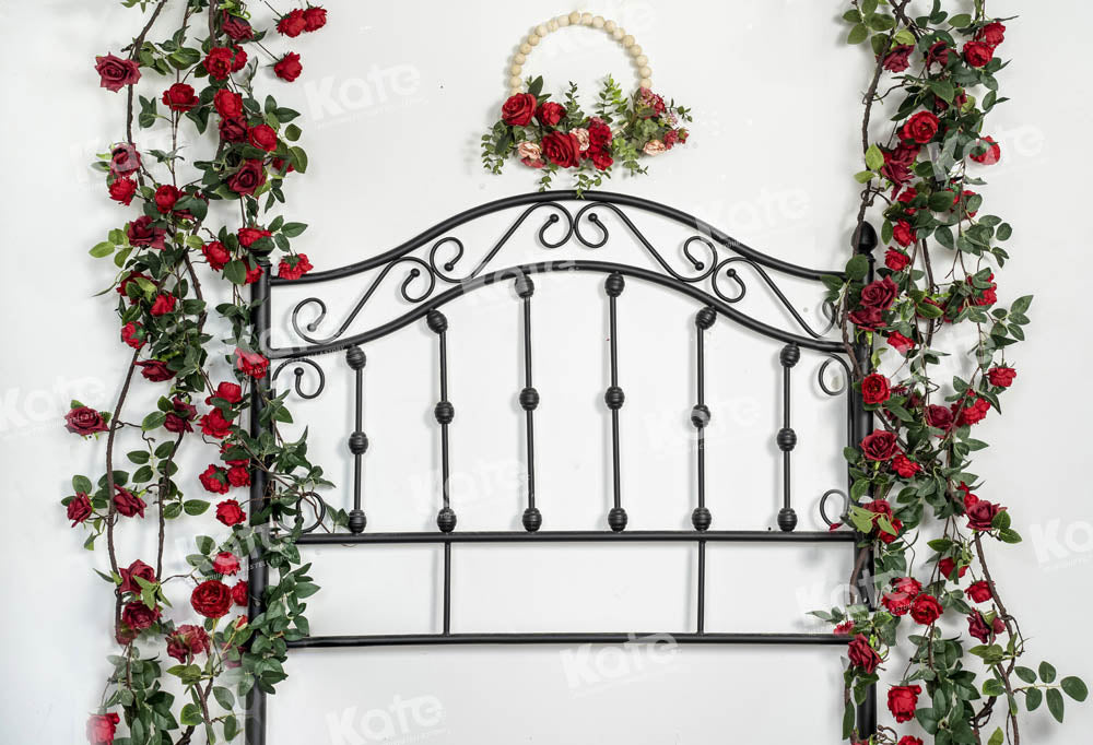 Kate Valentine's Day Romantic Rose Headboard Backdrop Designed by Emetselch -UK