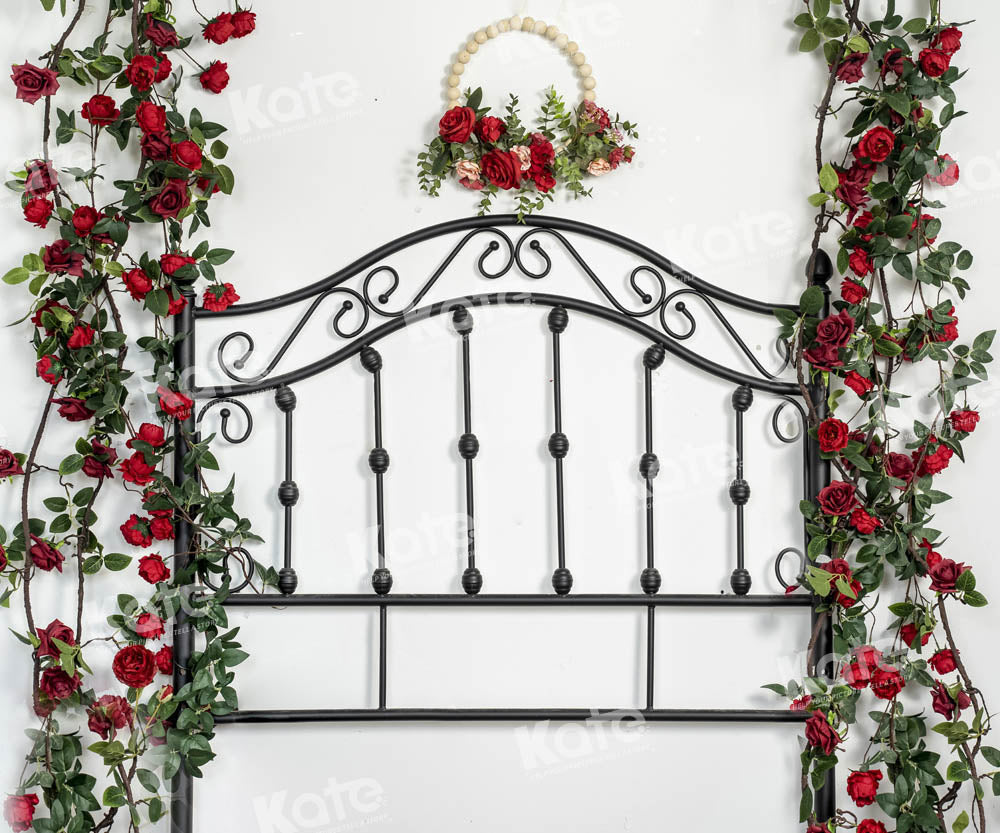 Kate Valentine's Day Romantic Rose Headboard Backdrop Designed by Emetselch -UK