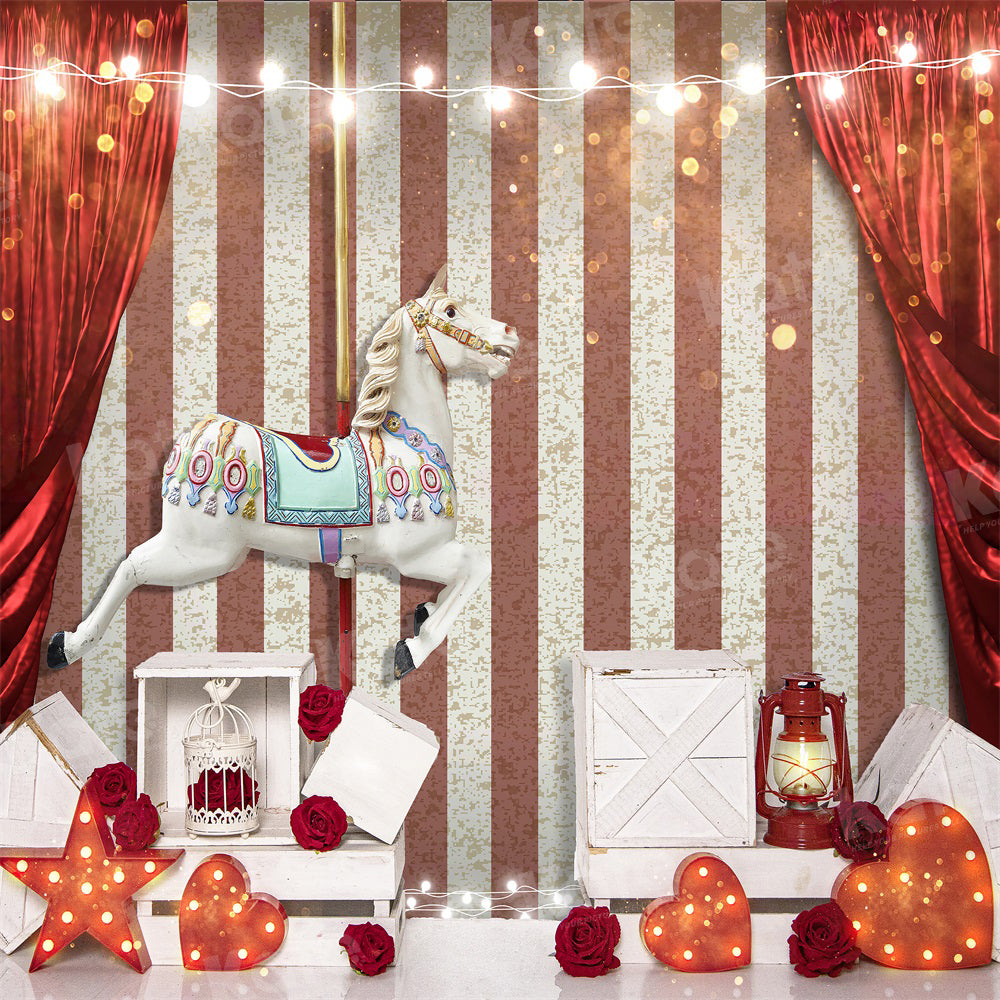 Kate Valentine's Day Stage Trojan Horse Backdrop for Photography -UK