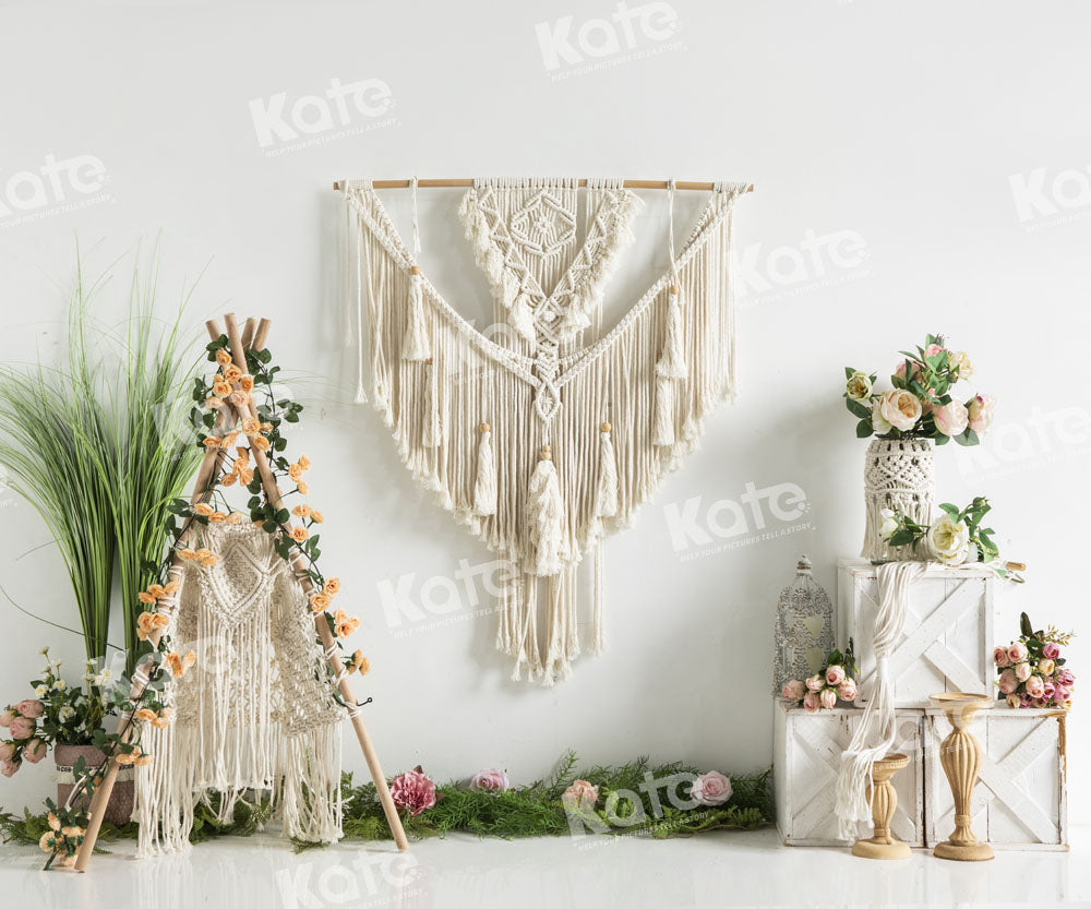 Kate Spring Boho Flower Tent Backdrop Designed by Emetselch -UK