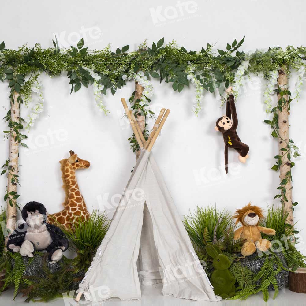 Kate Wild Animals Camping Backdrop Designed by Emetselch -UK