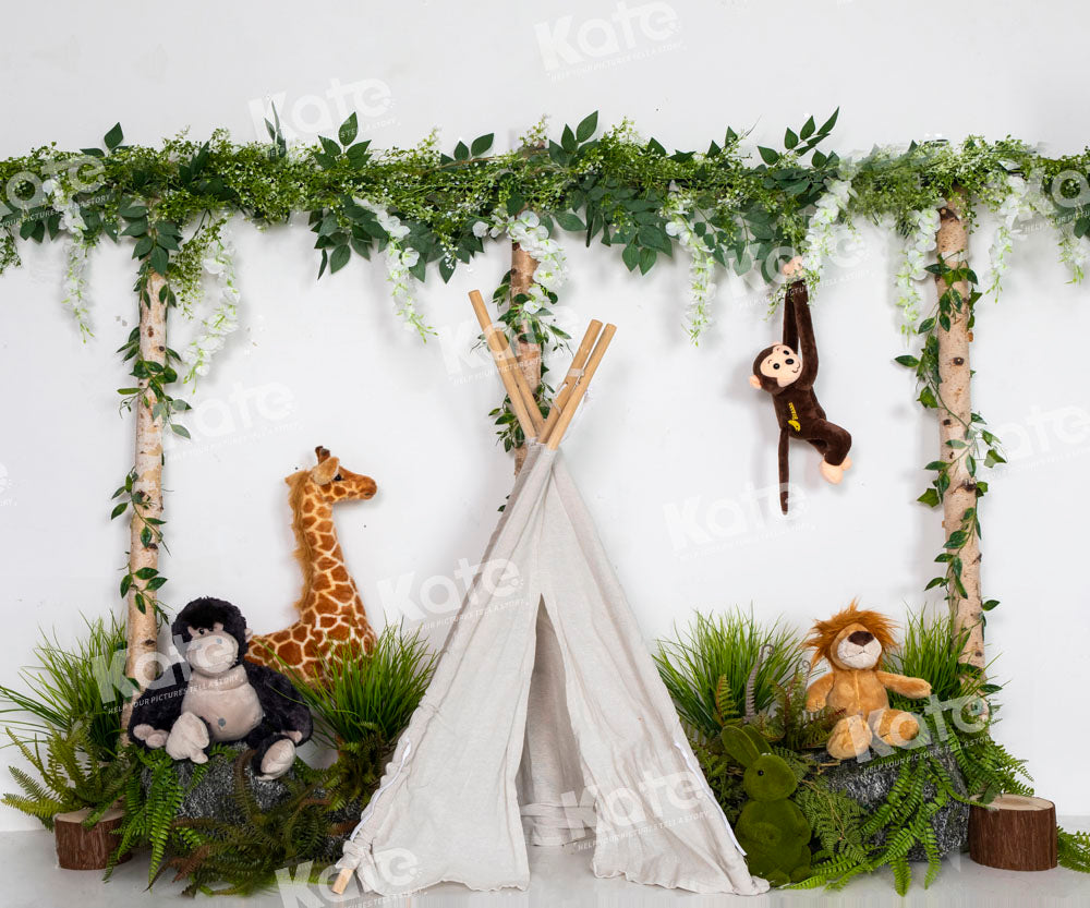 Kate Wild Animals Camping Backdrop Designed by Emetselch -UK