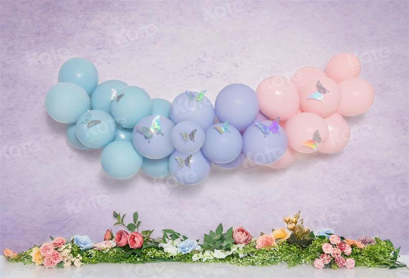Kate Spring Flower Butterfly Balloons Backdrop for Photography -UK