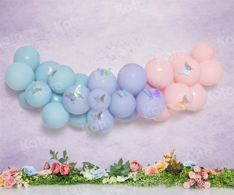 Kate Spring Flower Butterfly Balloons Backdrop for Photography -UK