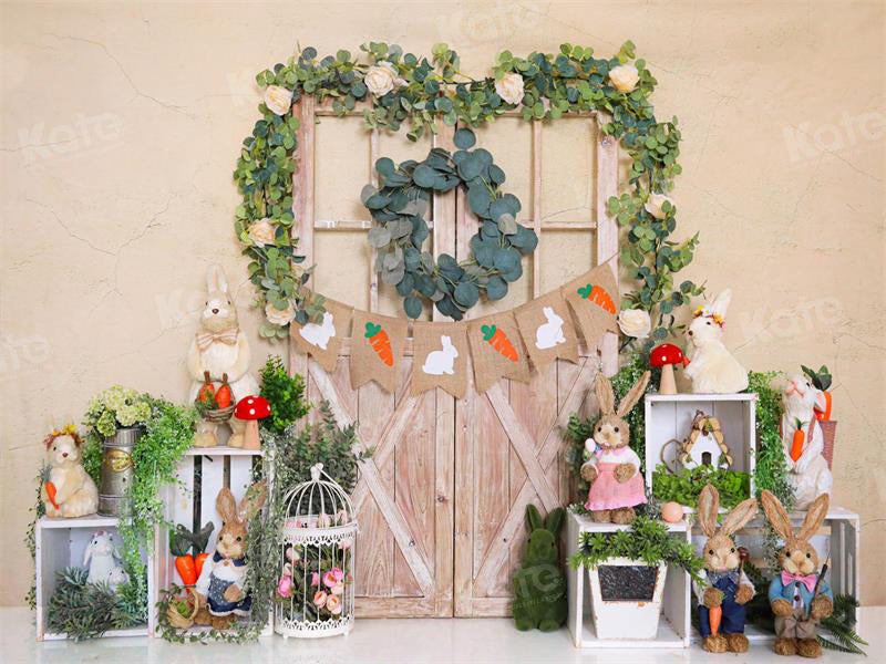 Kate Easter Bunny Barn Door Backdrop for Photography