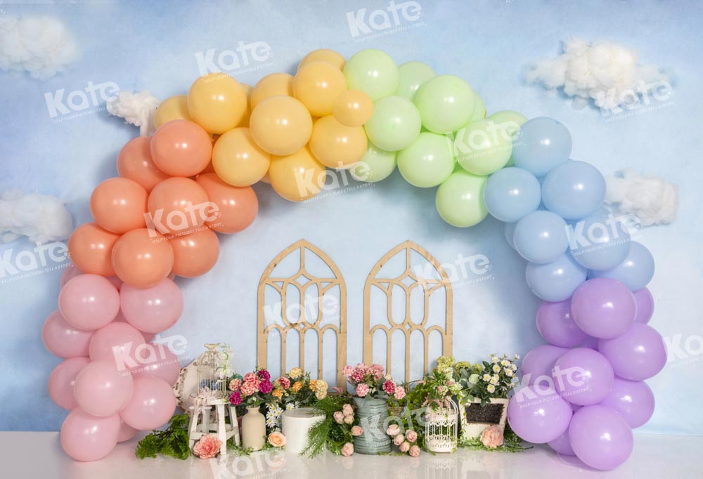Kate Birthday Balloons Sky Garden Backdrop Designed by Emetselch -UK