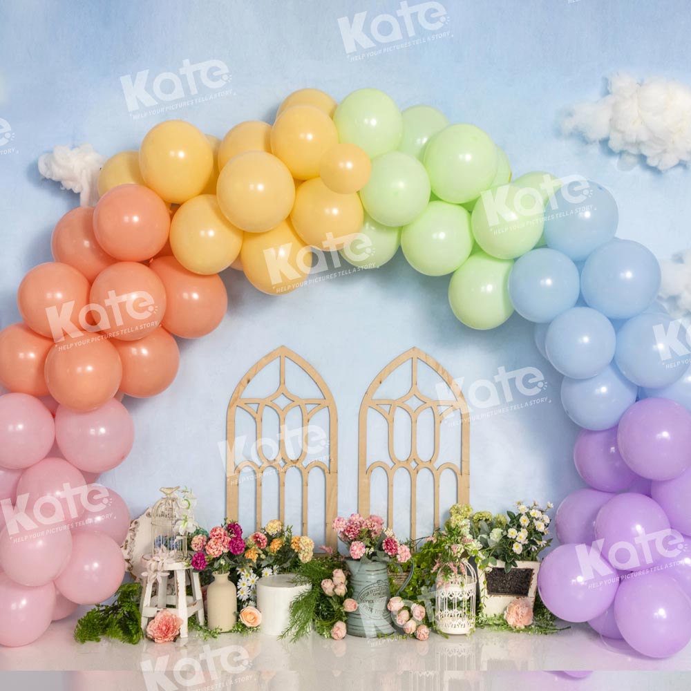 Kate Birthday Balloons Sky Garden Backdrop Designed by Emetselch -UK