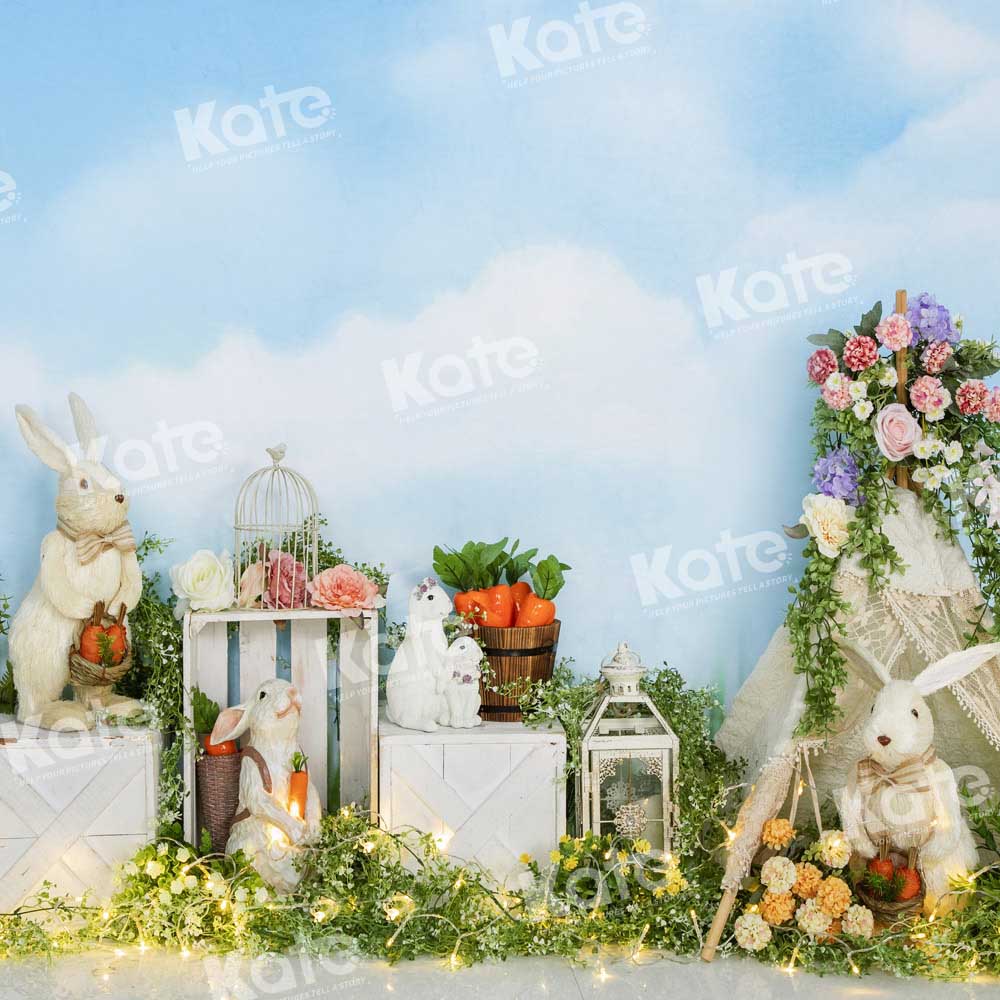 Kate Spring/Easter Bunny Camping Tent Backdrop Designed by Emetselch -UK