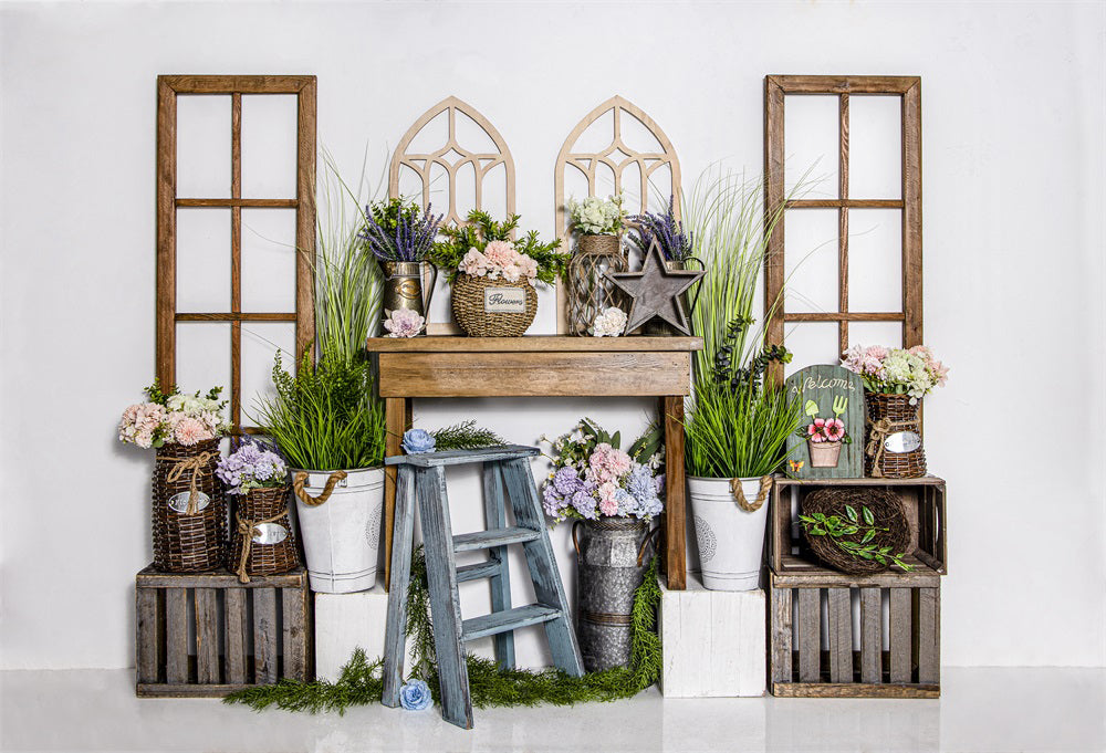 Kate Spring Boho Flower Room Backdrop for Photography -UK