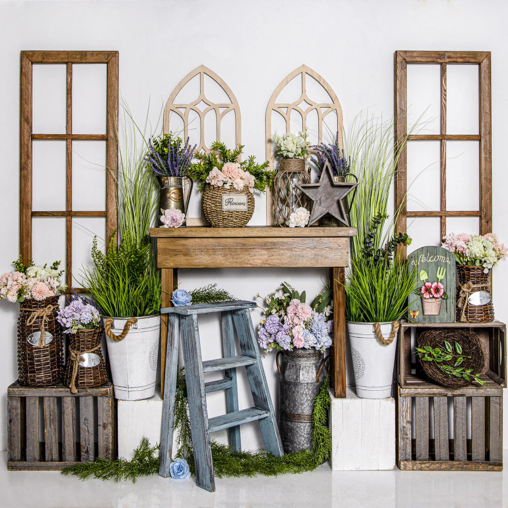 Kate Spring Boho Flower Room Backdrop for Photography -UK