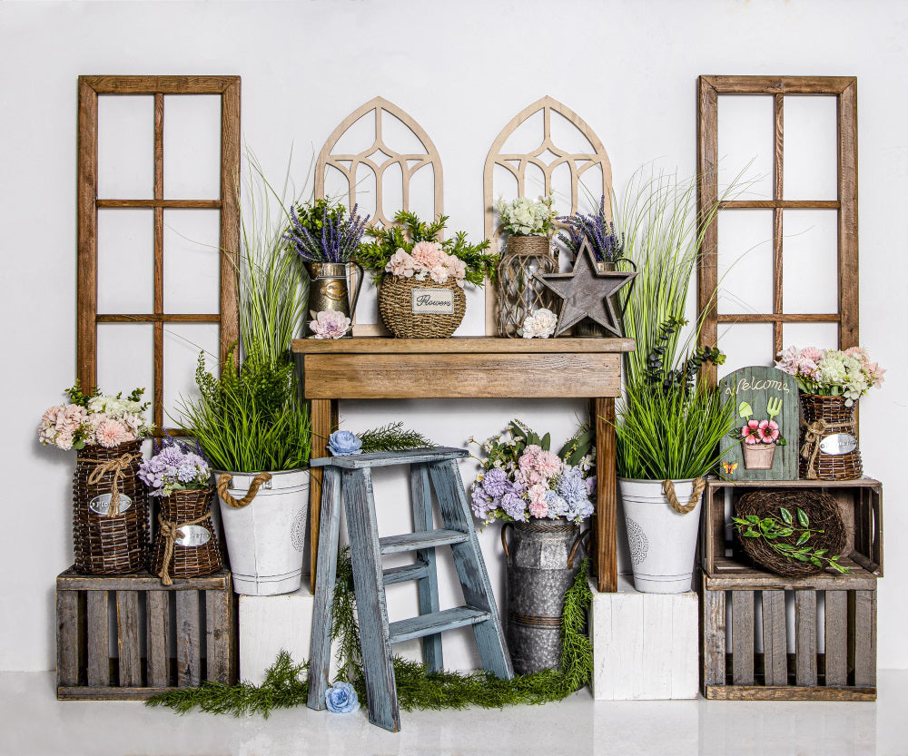 Kate Spring Boho Flower Room Backdrop for Photography -UK