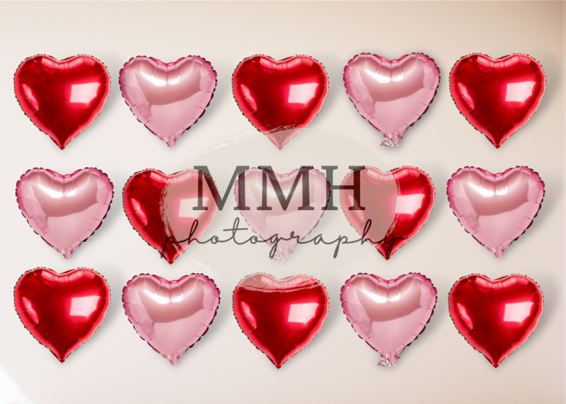 Kate Valentine's Day Heart Balloons Backdrop Designed by Melissa McCraw-Hummer -UK