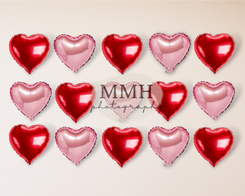 Kate Valentine's Day Heart Balloons Backdrop Designed by Melissa McCraw-Hummer -UK