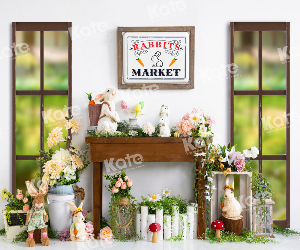 Kate Easter Rabbit Flower Market Backdrop Designed by Emetselch -UK