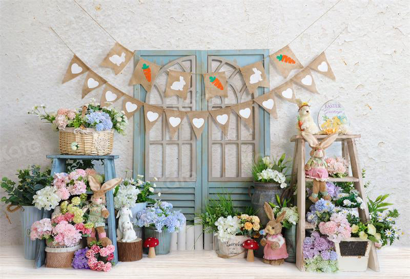 Kate White Easter Flower Bunny Backdrop for Photography -UK