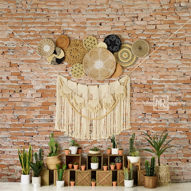 Kate Boho Cactus Wall Backdrop Designed by Mandy Ringe Photography -UK