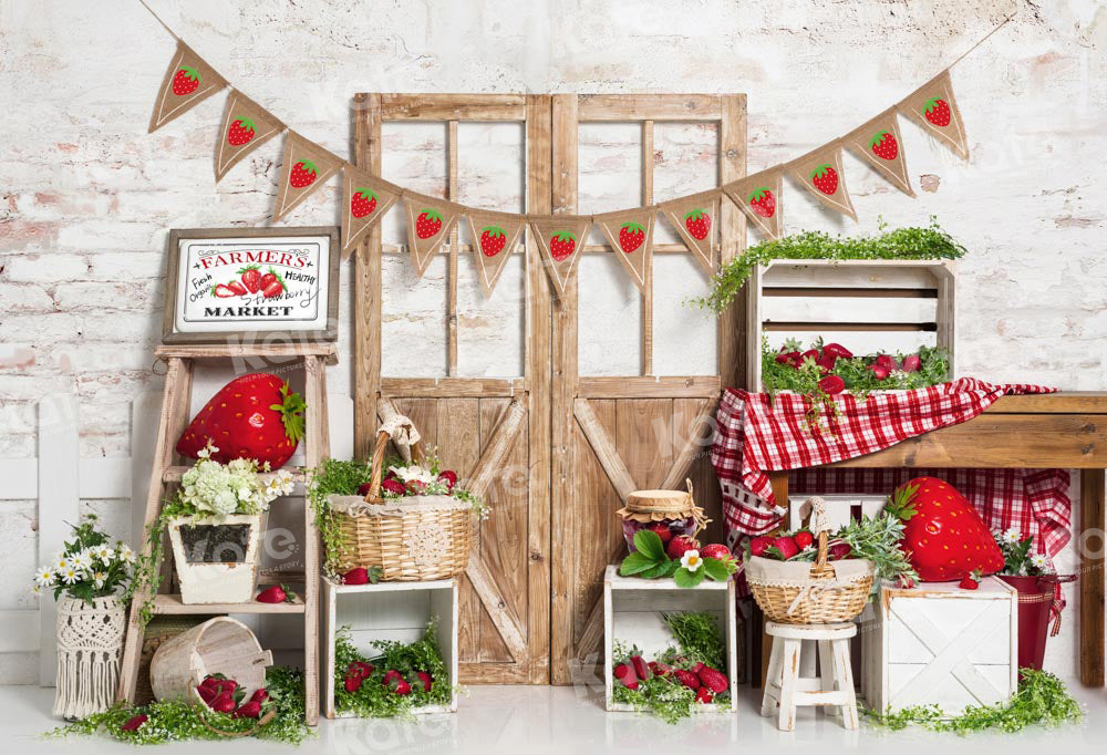 Kate Spring/Summer Strawberry Market Backdrop Designed by Emetselch -UK