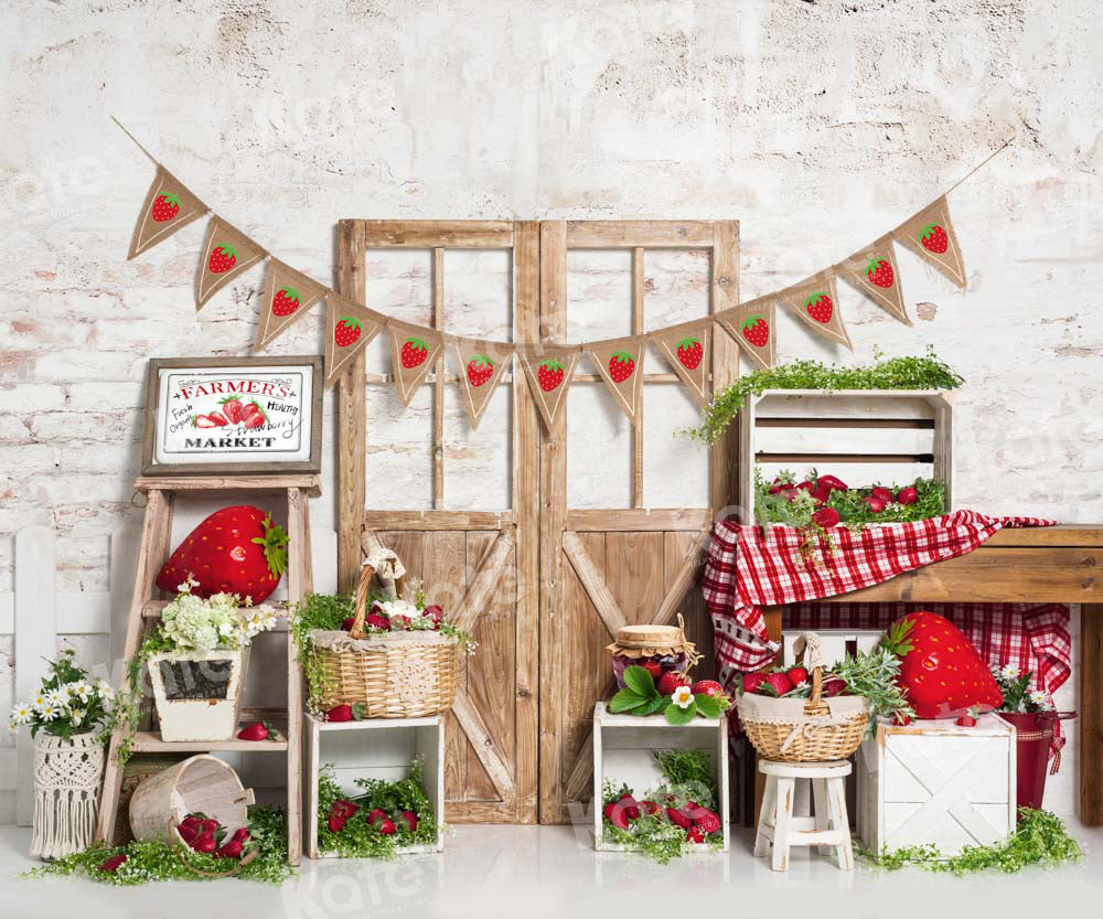 Kate Spring/Summer Strawberry Market Backdrop Designed by Emetselch -UK