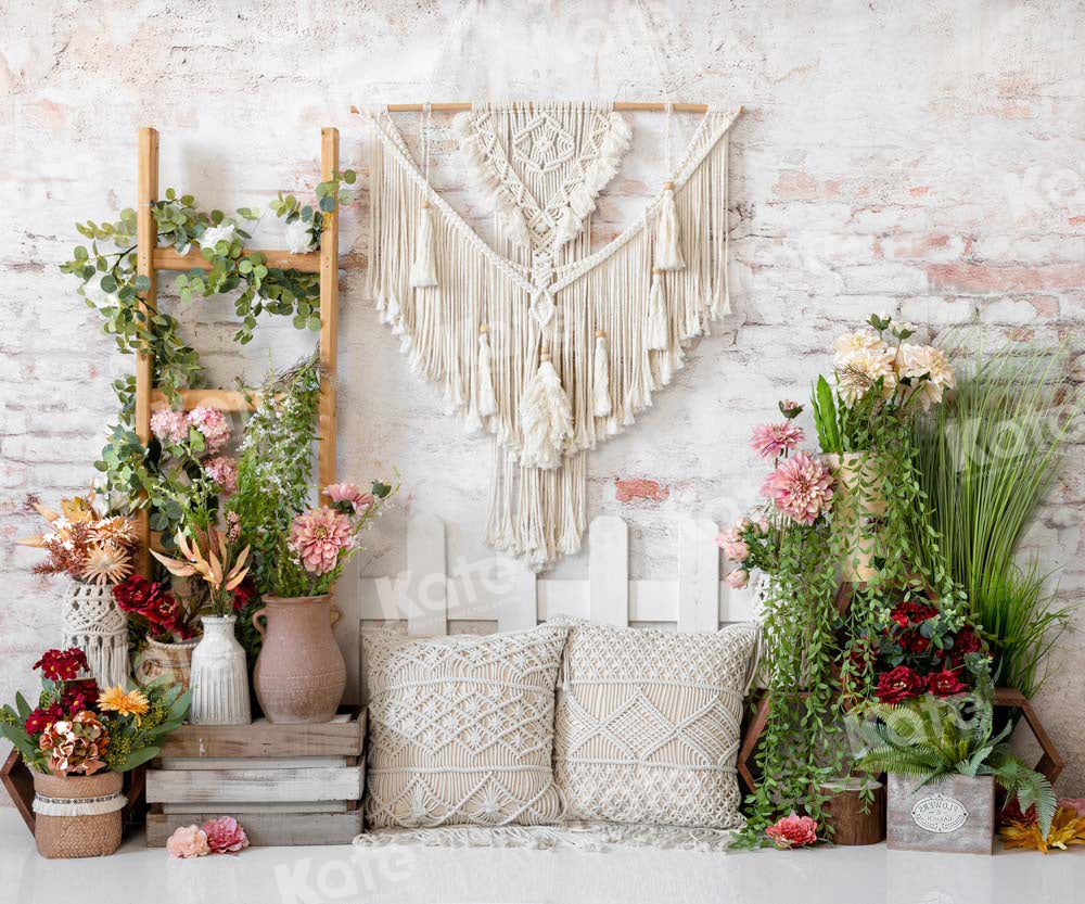 Kate Spring Boho Flower Backdrop Designed by Emetselch -UK