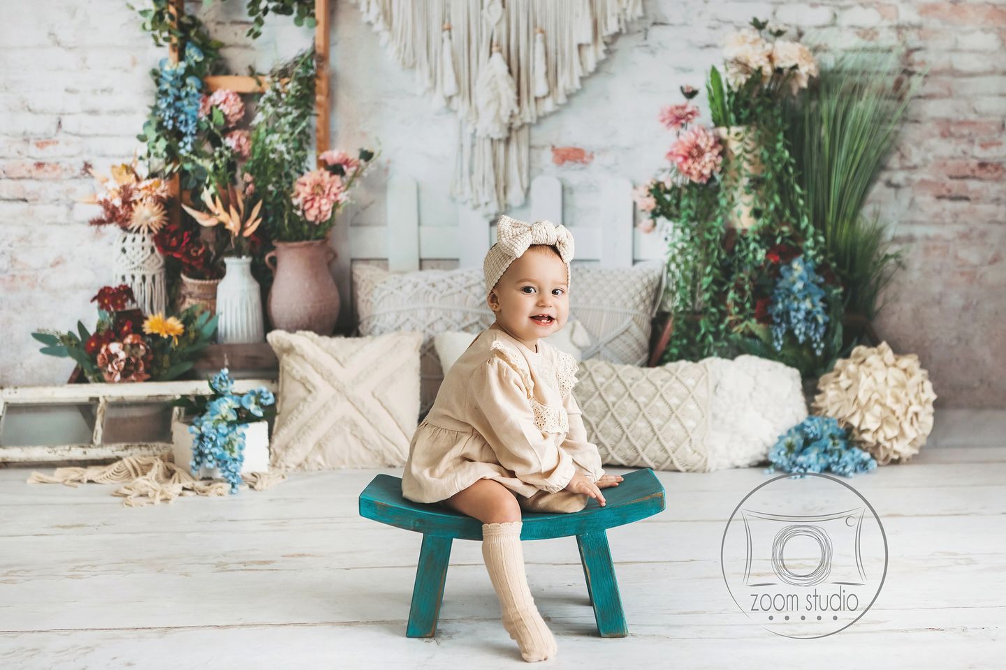 Kate Spring Boho Flower Backdrop Designed by Emetselch -UK