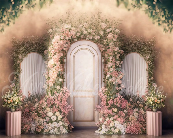 Kate Spring Interior Floral Pink Backdrop Designed by Mini MakeBelieve -UK