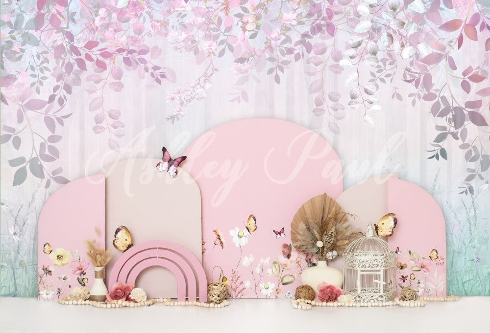 Kate Spring Floral Boho Backdrop Designed by Ashley Paul -UK
