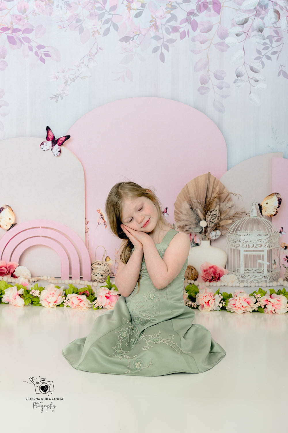 Kate Spring Floral Boho Backdrop Designed by Ashley Paul -UK